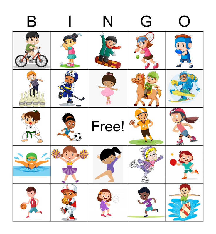 Sports Bingo Card