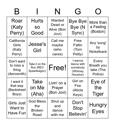 Civil Division Bingo - Music Edition #3 Bingo Card