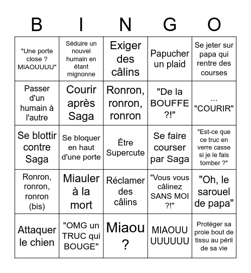 Willow Bingo Card
