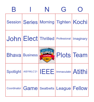 AISYWLC'21 Super League Bingo Card