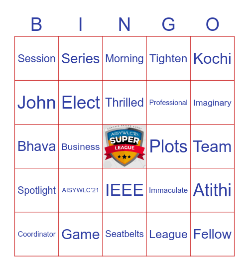 AISYWLC'21 Super League Bingo Card