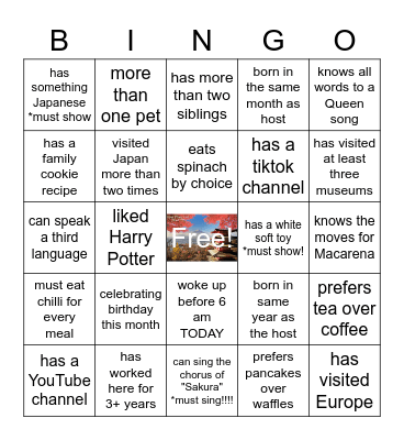 KPS 2021 SWC Bingo Card