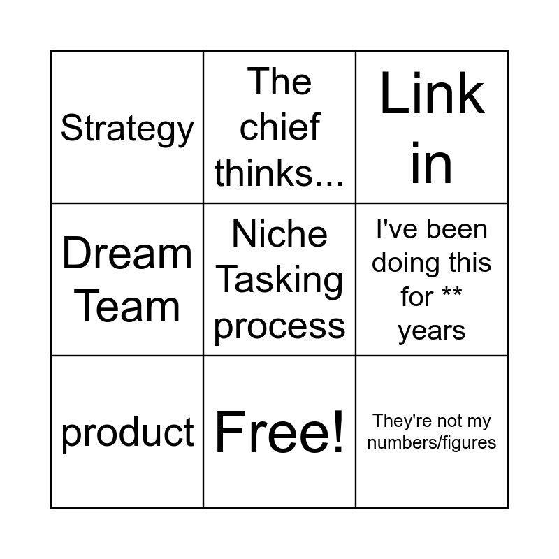 Wakefield Bingo Card