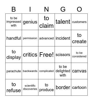 Mind Matters- Unit 1 Bingo Card