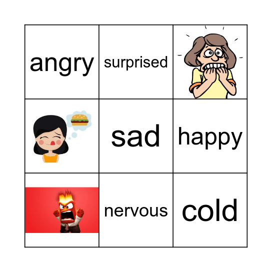 Feelings Bingo Card