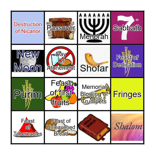 Israelites Bingo Card