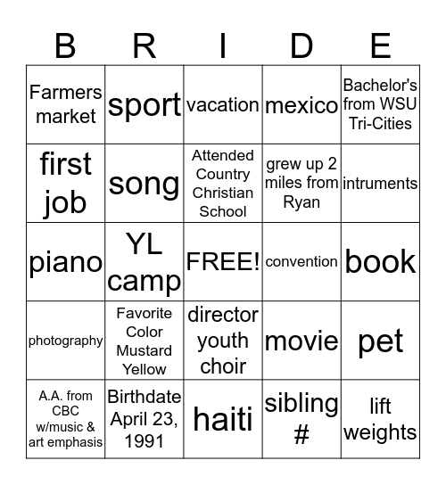 Meet Esther the Bingo Card