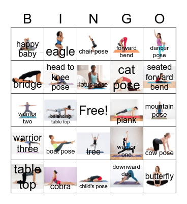 Yoga Bingo Card
