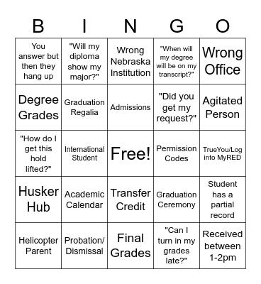 Phone Bingo 2 Bingo Card