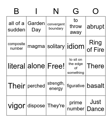 Class so far! Bingo Card