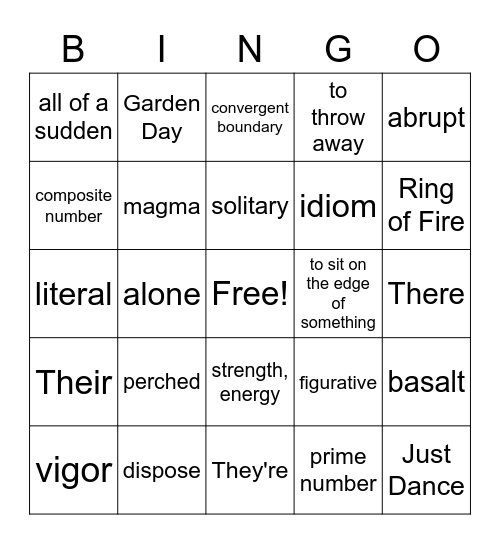 Class so far! Bingo Card