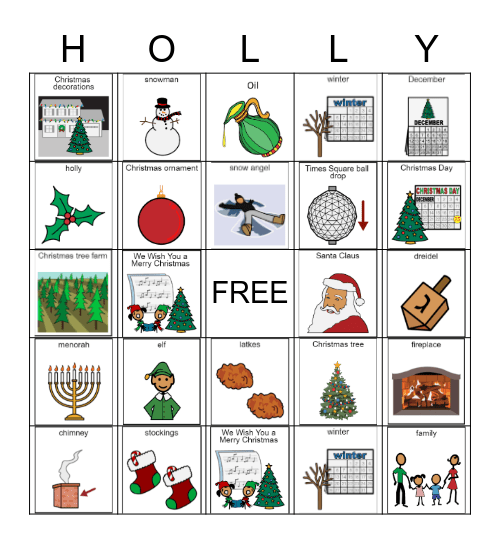 HOLIDAY BINGO Card