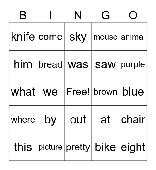 Bingo Card
