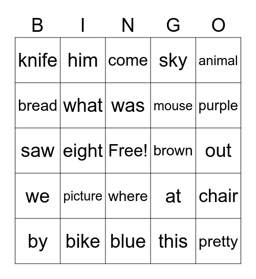 Bingo Card
