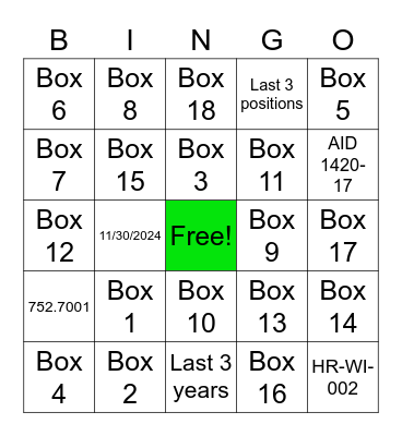 Biodata Bingo Card