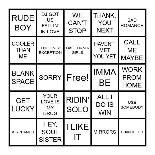 BRUSH MY TEETH W/ A BOTTLE OF JACK Bingo Card