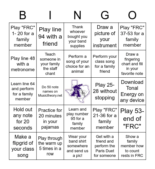 Thanksgiving Break Bingo! Bingo Card