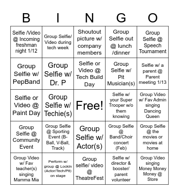 MAMMA MIA BINGO Card