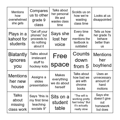 Miss drake bingo Card