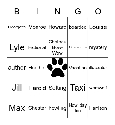 Howliday Inn Bingo Card