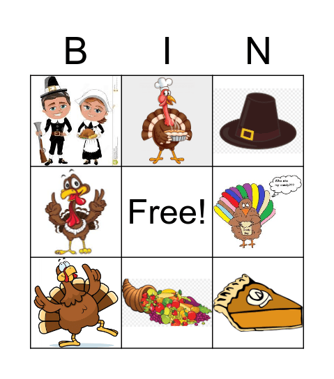 Thanksgiving Bingo! Bingo Card