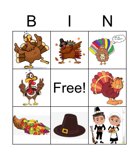 Thanksgiving Bingo! Bingo Card