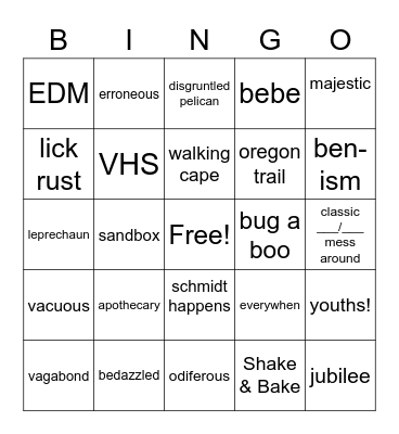 Work Around BINGO Card