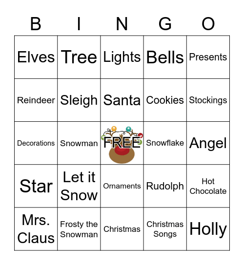 Team Janoskey Holiday Bingo Card