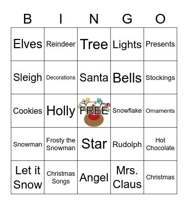 Team Janoskey Holiday Bingo Card