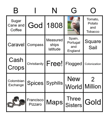 Age of Exploration Bingo Card