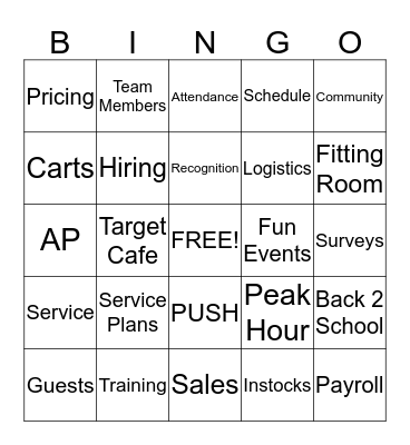 T2130 Bingo Card
