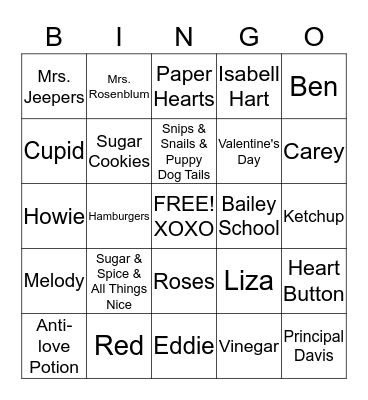 2nd Grade Book Club Bingo Card