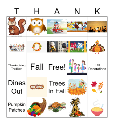 Thanksgiving Bingo Card