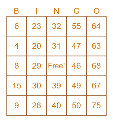 Harland Family Reunion Bingo Card