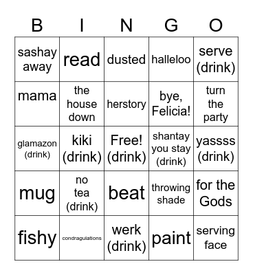 Last Fling Before She's Queen! Bingo Card