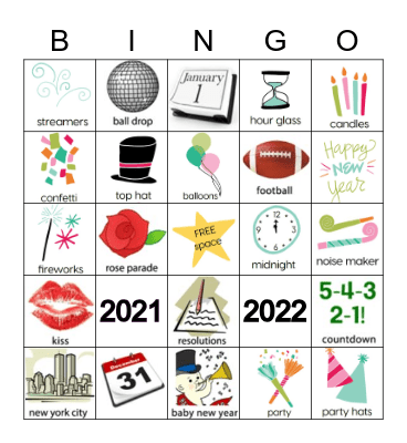 New Years BINGO Card