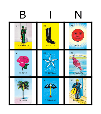 Loteria Bingo Card