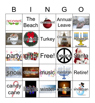 2021 Holiday Bingo Card