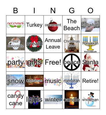 Class Holiday Bino Bingo Card