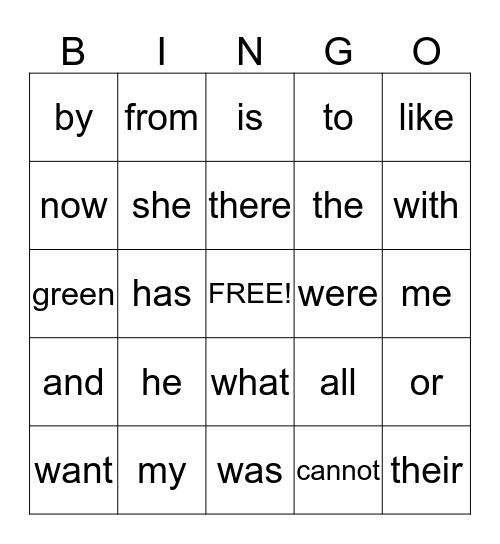 Kaylee's Bingo Card