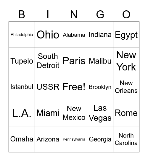 Where in the World? (R4D Bingo) Bingo Card