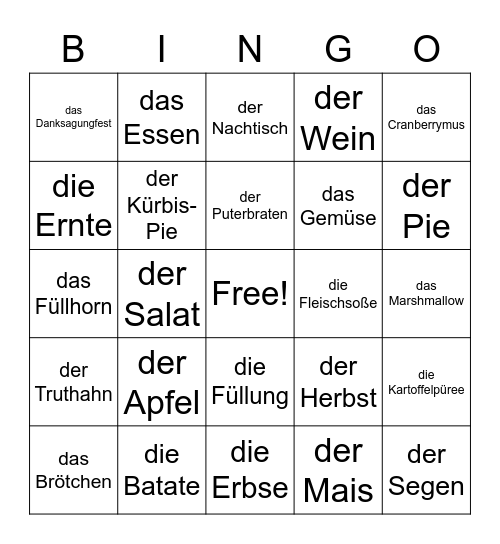 Dankfest Bingo Card