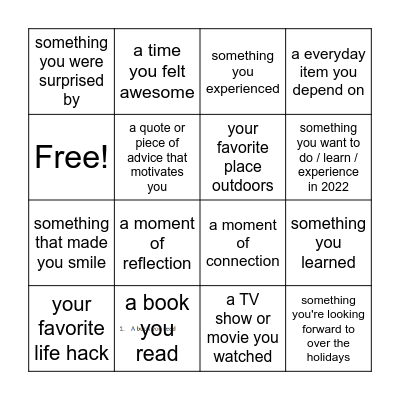 Bingo Card