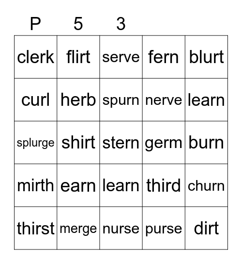 Purple 53 Bingo Card