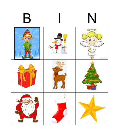 Le noël Bingo Card