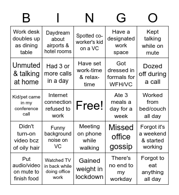 Twin health bingo Card