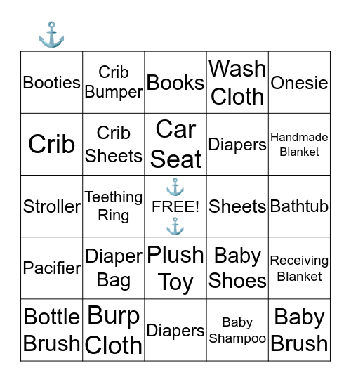 ⚓️Lori's Baby Shower Bingo⚓️ Bingo Card