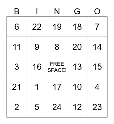 Bingo Card