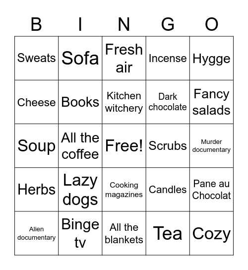 Flannery's Bingo Card