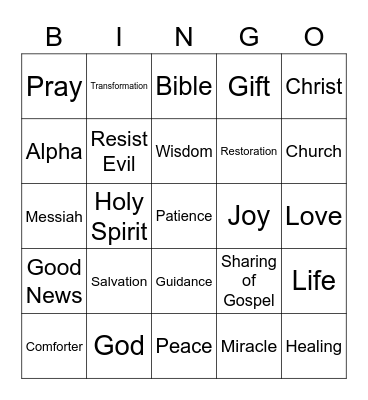 Alpha Celebration Bingo Card